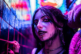San Diego Artistic Goth Neon Portrait Photo