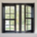 close up of black framed windows on white country home.jpg
