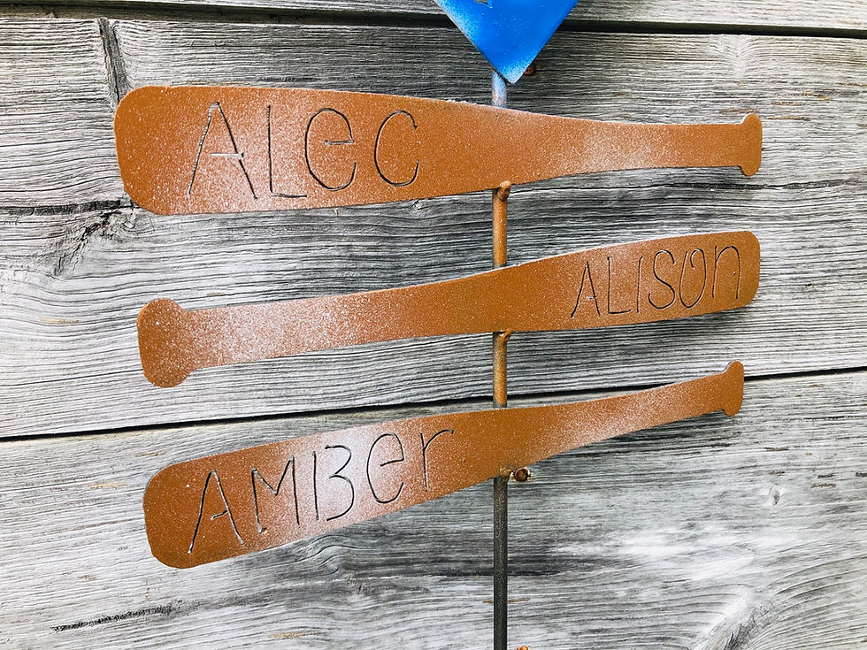 Thumbnail: Home Plate Last Name Sign 