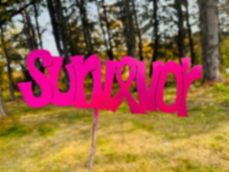 Cancer Ribbon Garden Stake 
