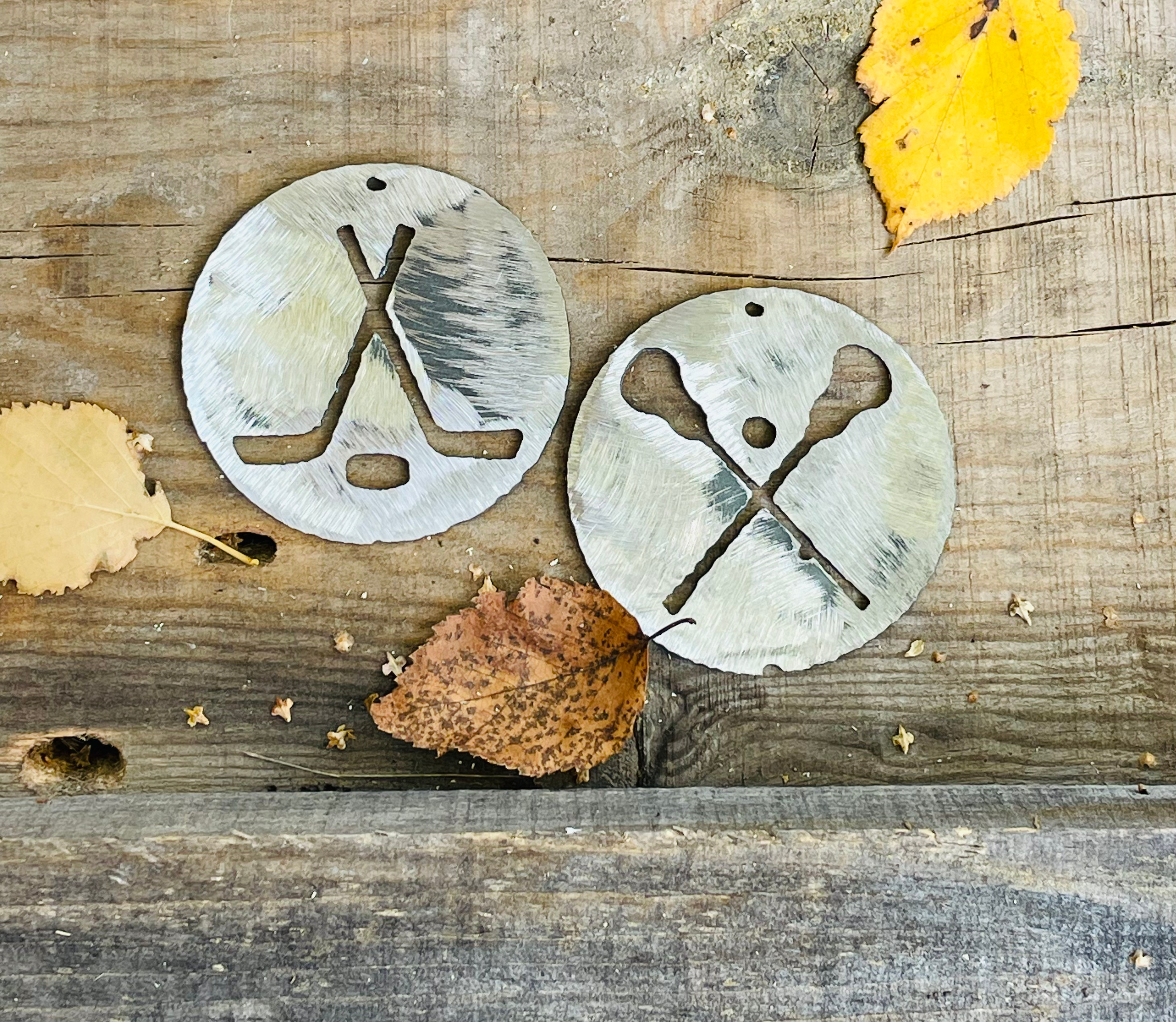 Sports Sticks Ornaments (Set of 2)