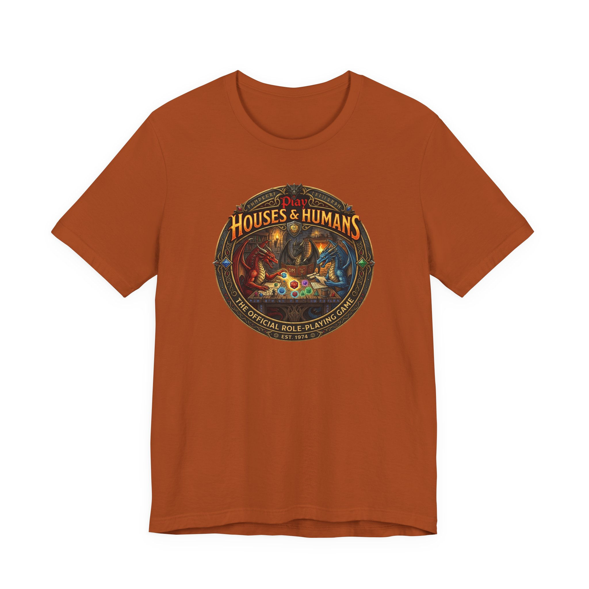 T‑Shirt — "Houses & Humans" Fantasy D&D Style Adventure Tee