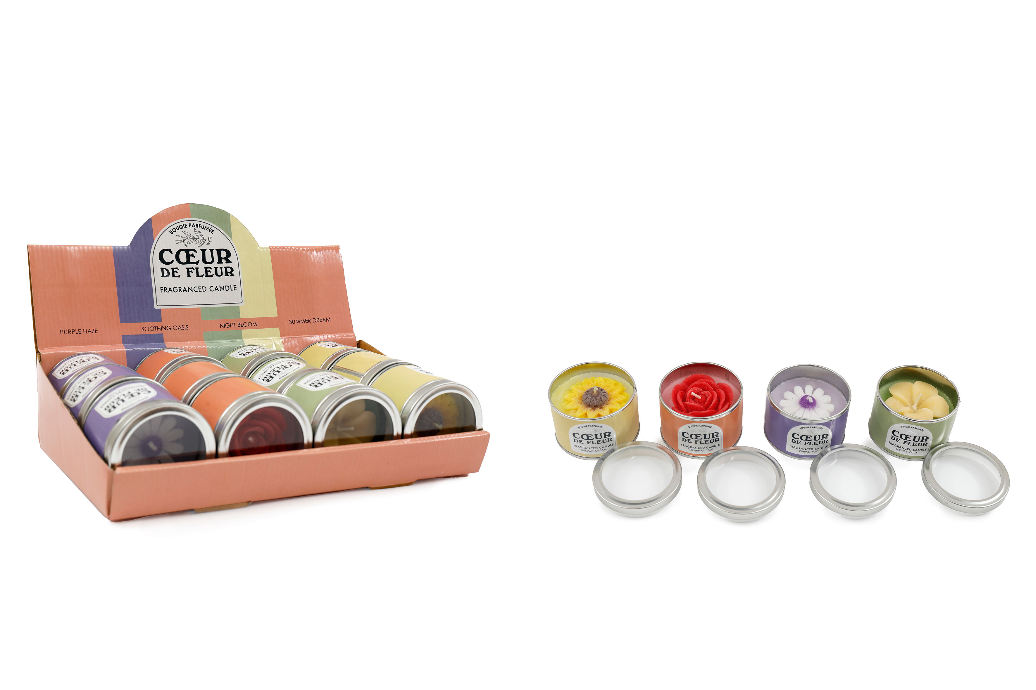 Candle Carved Flower Scented