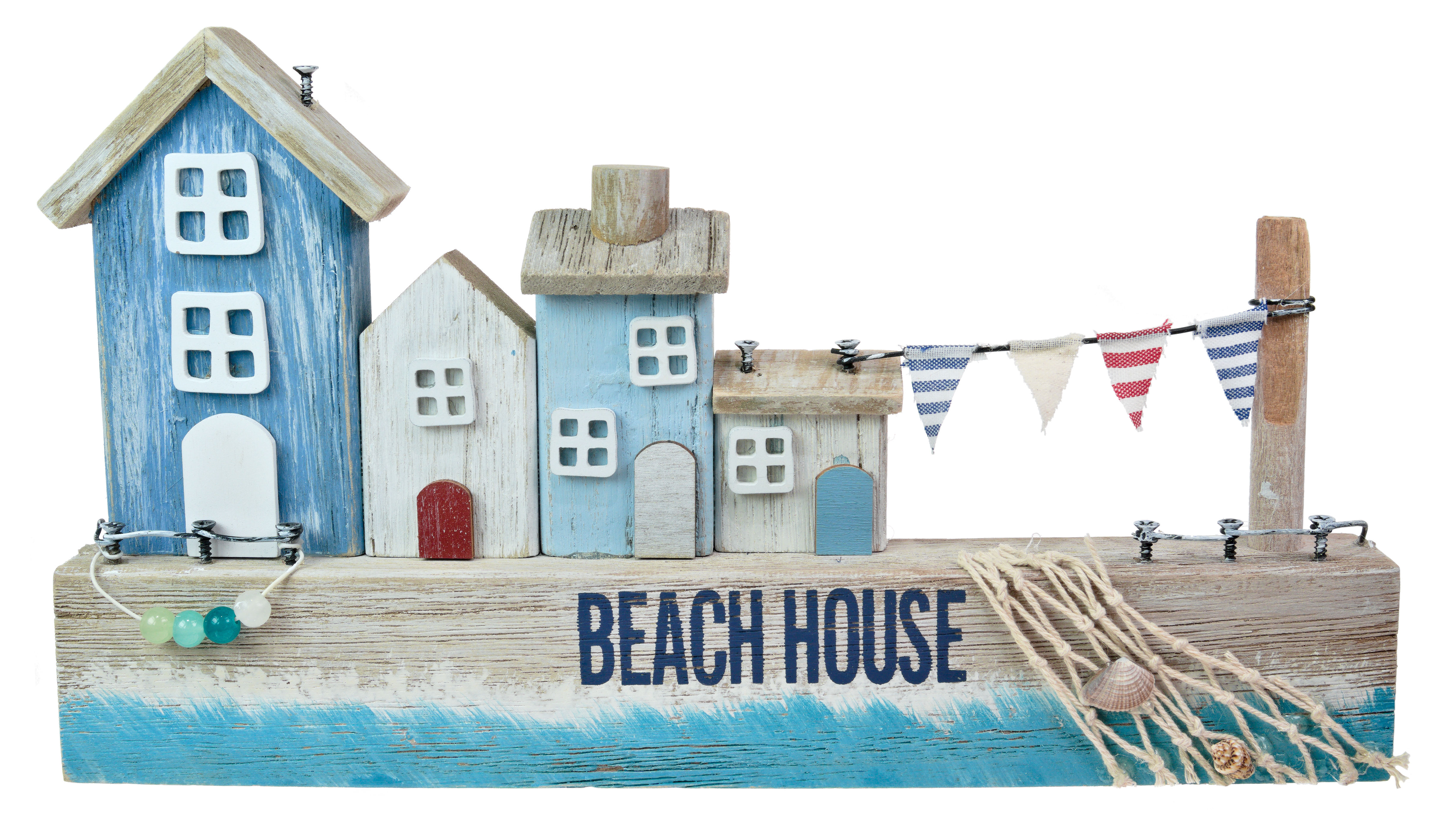 Coastal Houses Wooden Painted