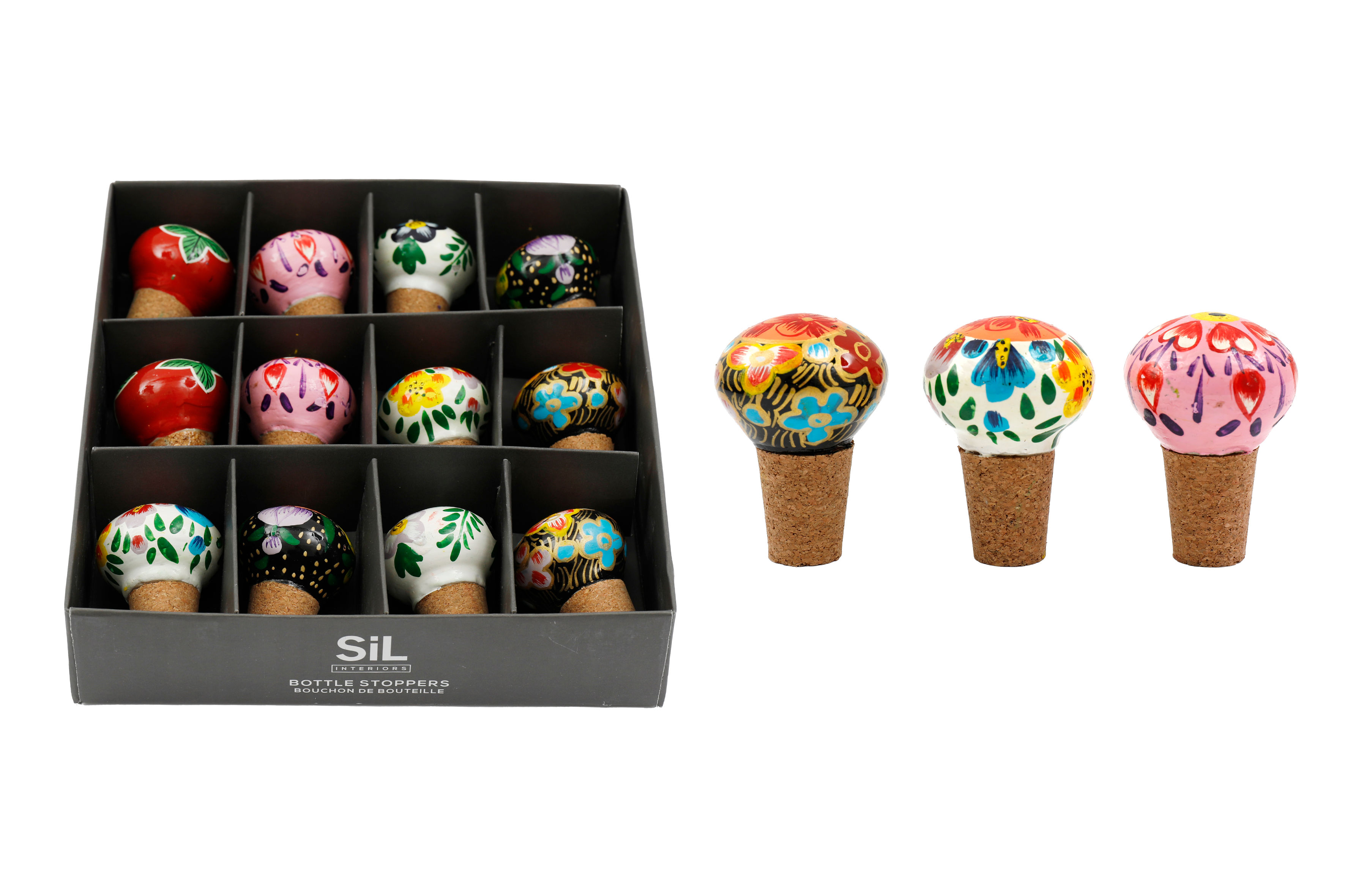 Bottle Stopper Cork Floral