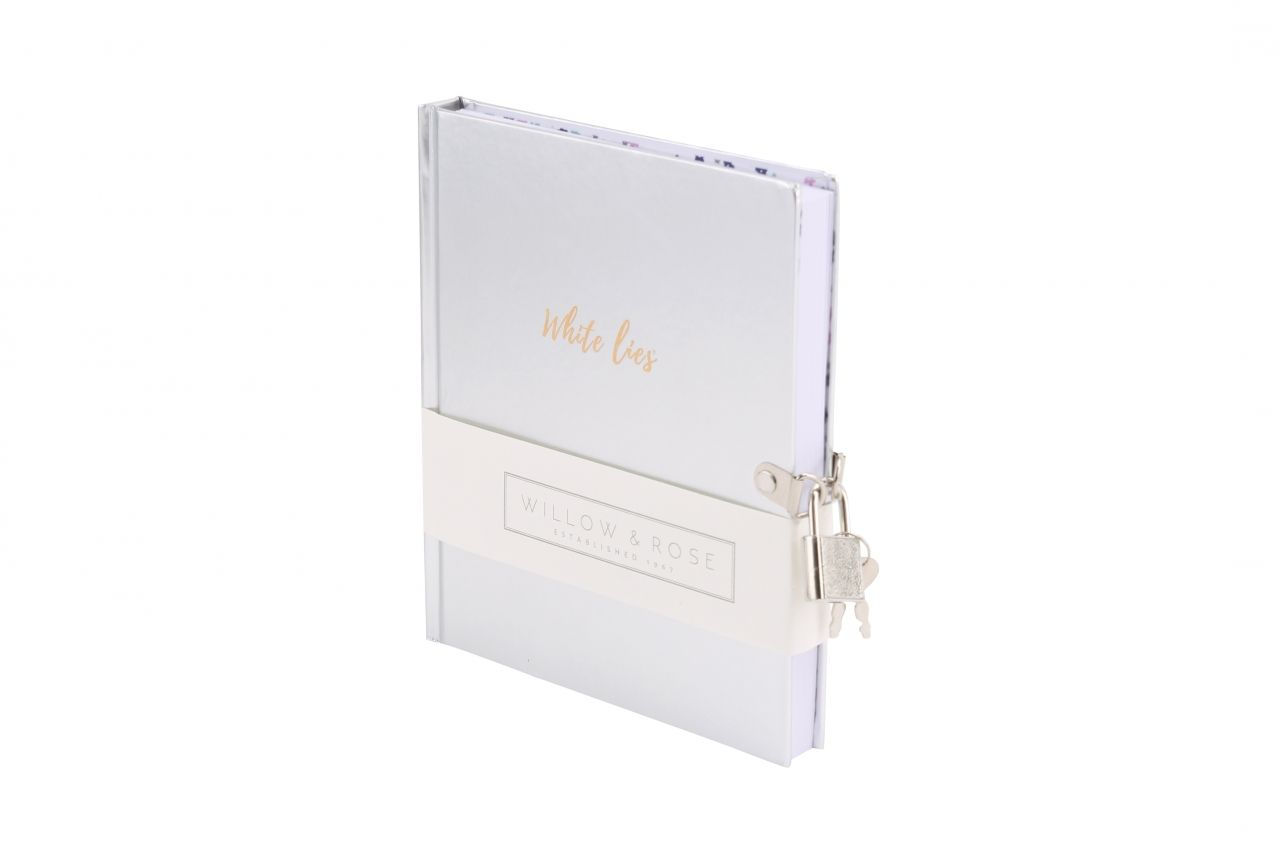 Notebook Silver Hardback Locking