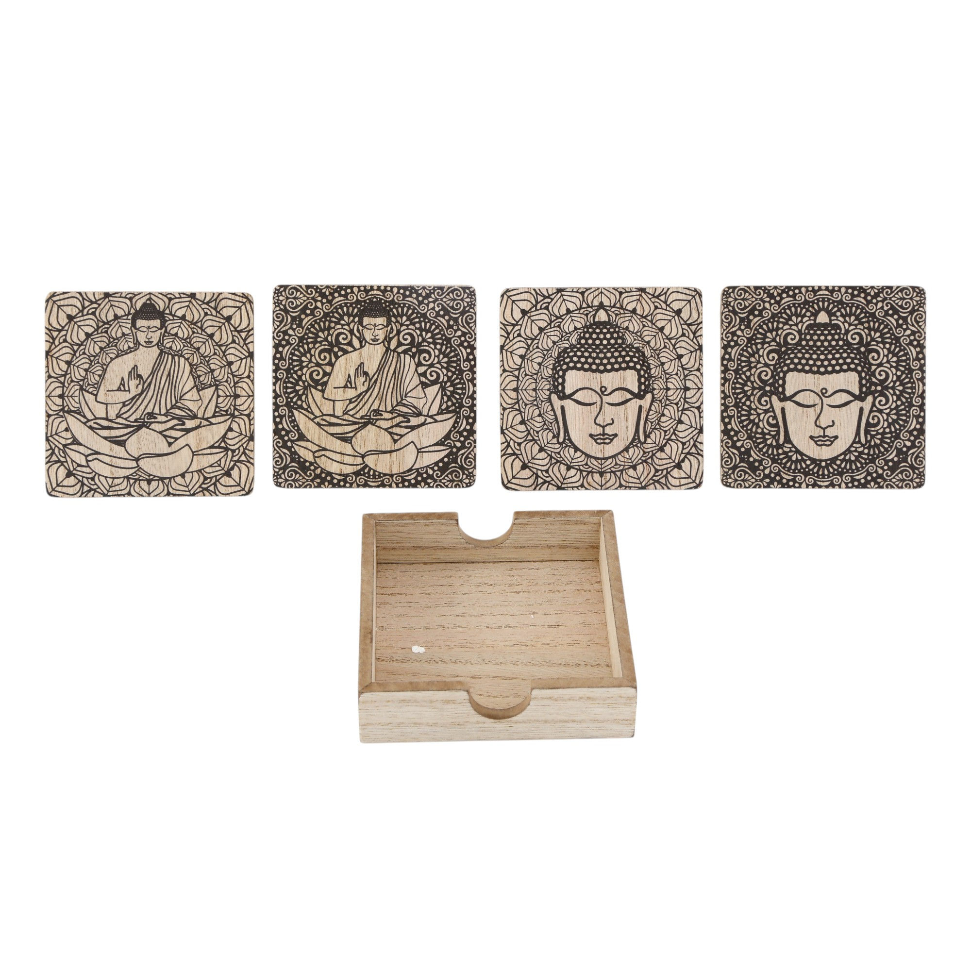 Coaster Set Buddha Design
