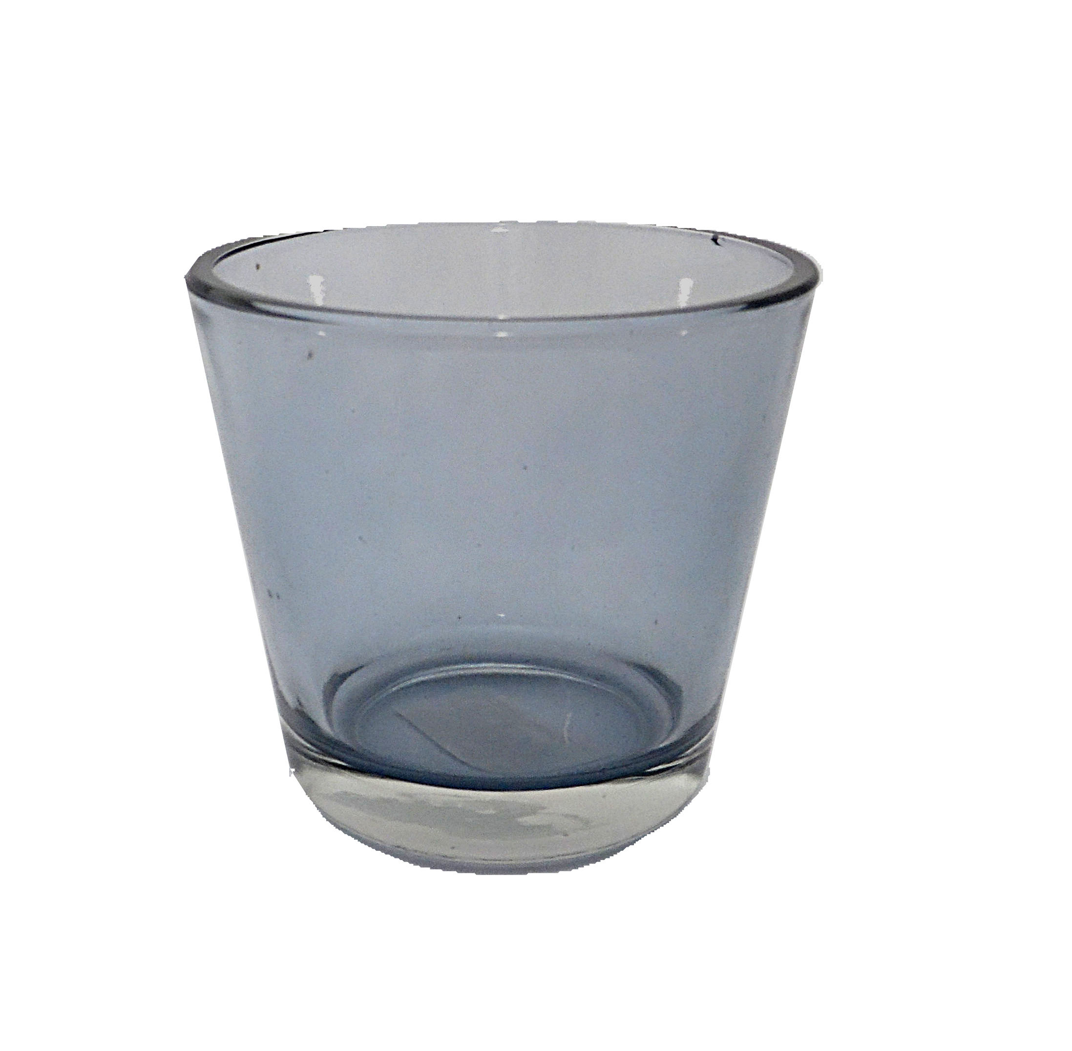 Candle Holder Glass Cup Black Tapered