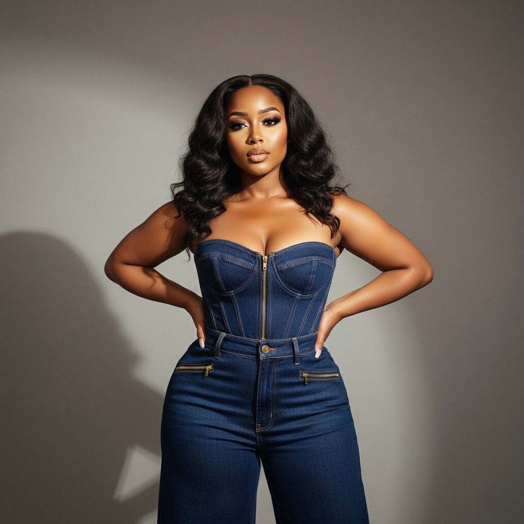 House of SK – Denim Sculpt Jumpsuit