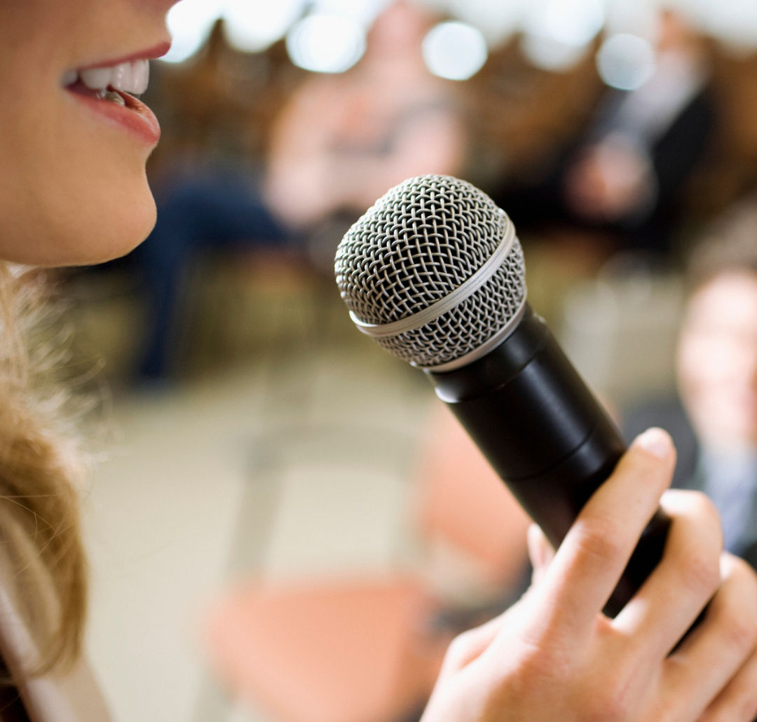 Comfortable speaking in professional settings