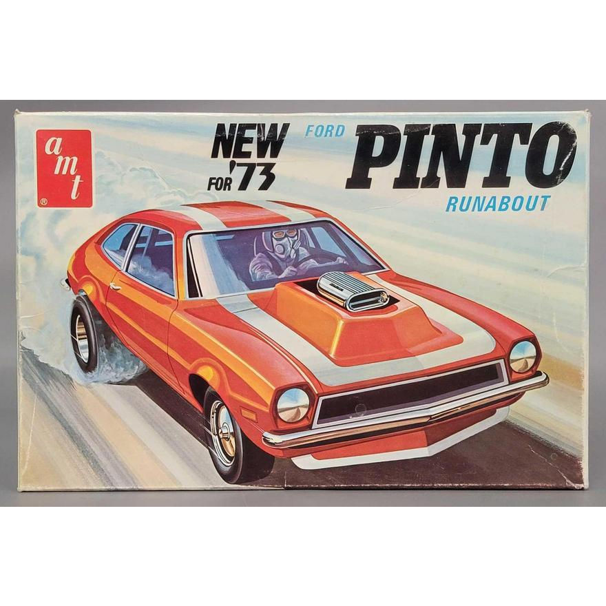 VINTAGE AMT 1973 PINTO PRO STREET RUNABOUT FUNNY CAR MODEL KIT IOB 1/25