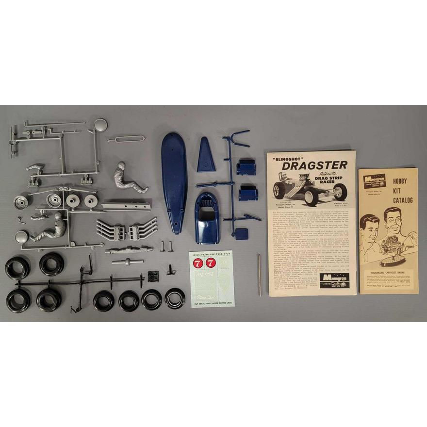 Thumbnail: VINTAGE MONOGRAM SLINGSHOT DRAGSTER PLASTIKIT PC49-98 UNBUILT MODEL KIT