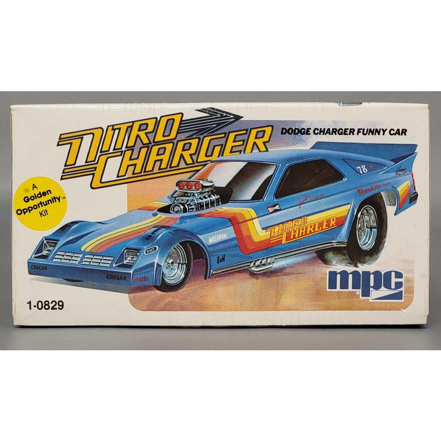 Thumbnail: RARE MPC NITRO DODGE CHARGER FUNNY CAR MODEL KIT I-0829 SEALED IOB