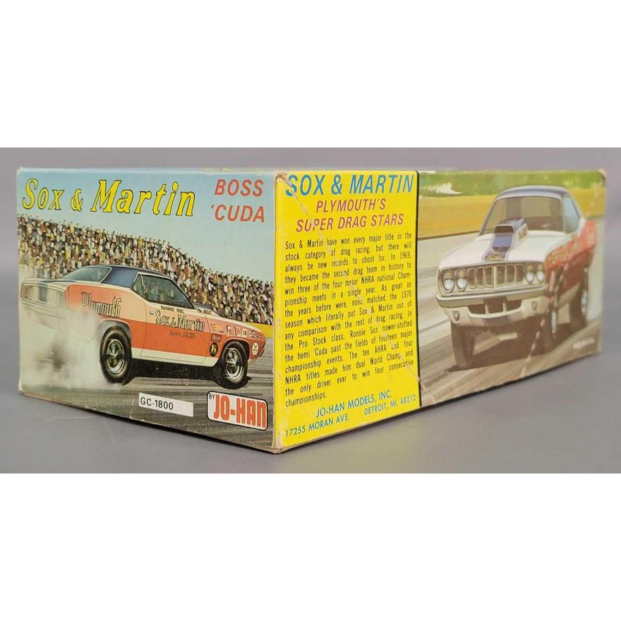Thumbnail: RARE JO HAN PLYMOUTH BOSS BARACUDA SOX & MARTIN MODEL KIT
