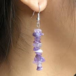 Boucle d'oreille pierre d'Améthyste