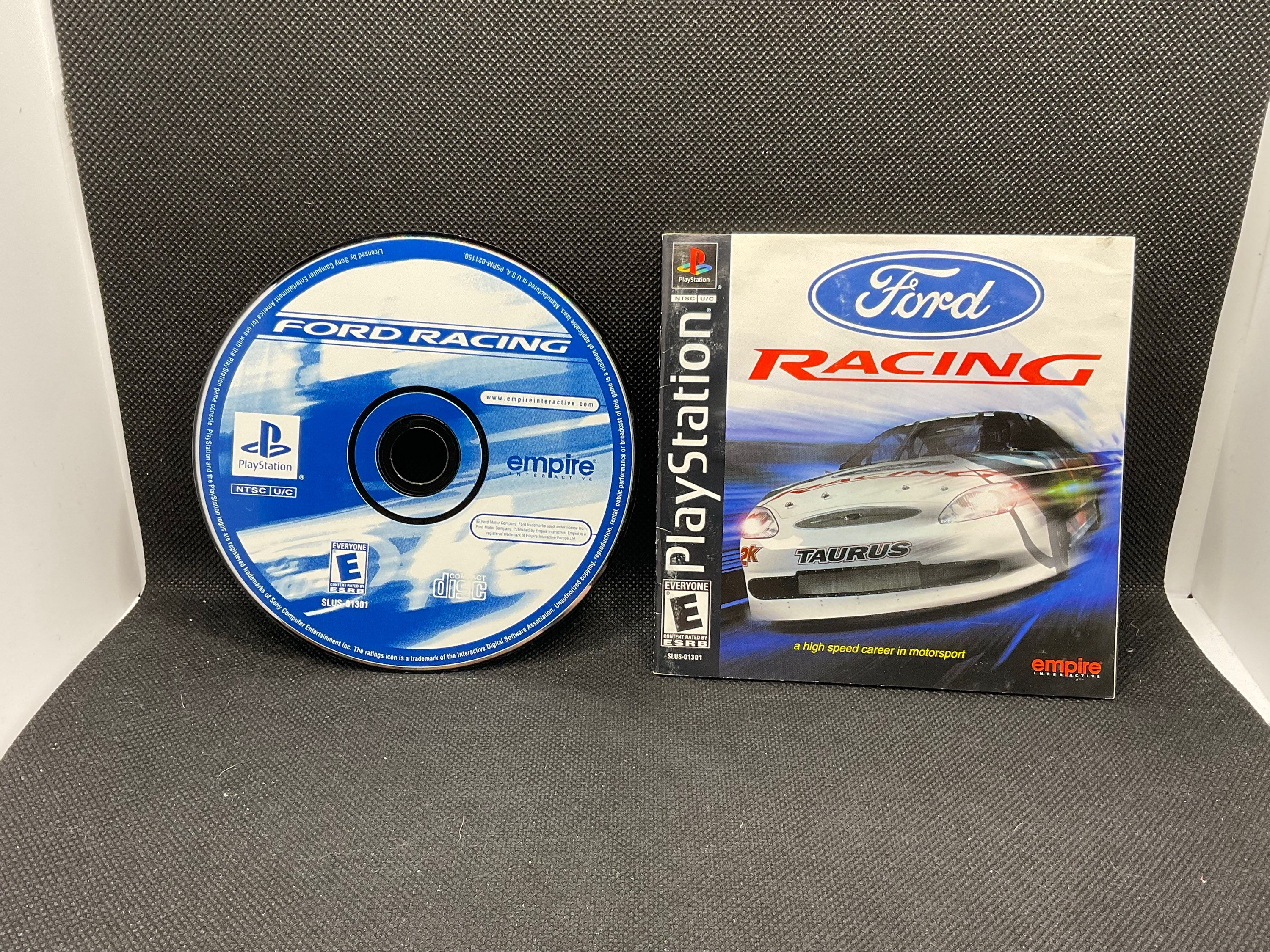 Playstation 1 (PS1) - Ford Racing - W/ Manual, Missing Case Art