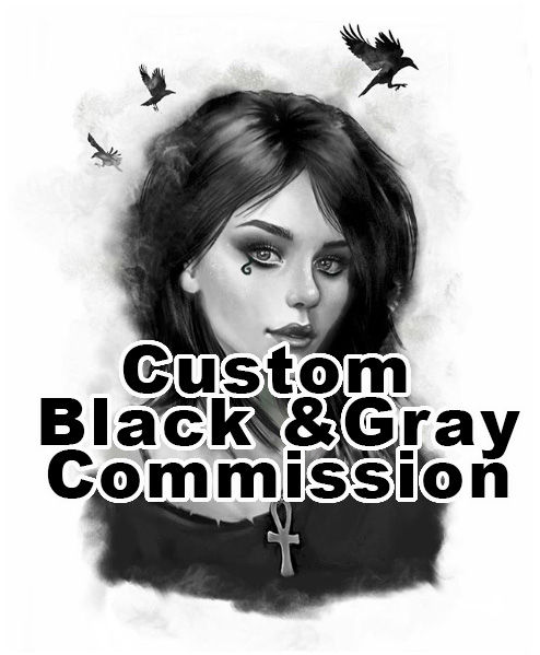 Custom Black & Gray Commission Piece