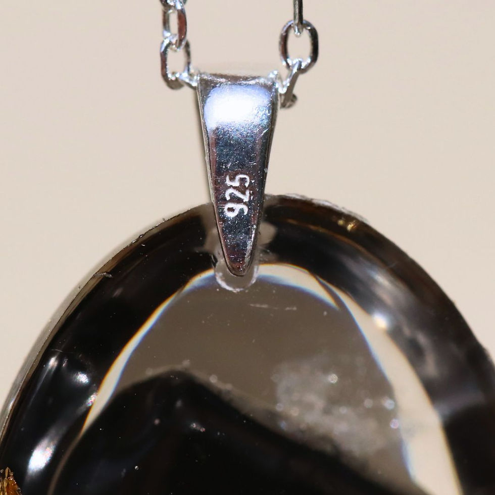 Miniature : Pendentif vibratoire en shungites, œil de tigre et cristal de roche