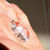 Miniature : Luna - Pendentif vibratoire en quartz rose, nacre et cristal de roche