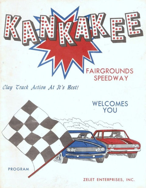 A photo of the cover a paper  program from Kankakee County Speedway.  Year unknown.