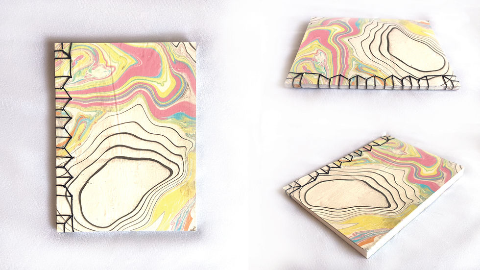 Book Arts: Suminagashi Fukuro-Toji