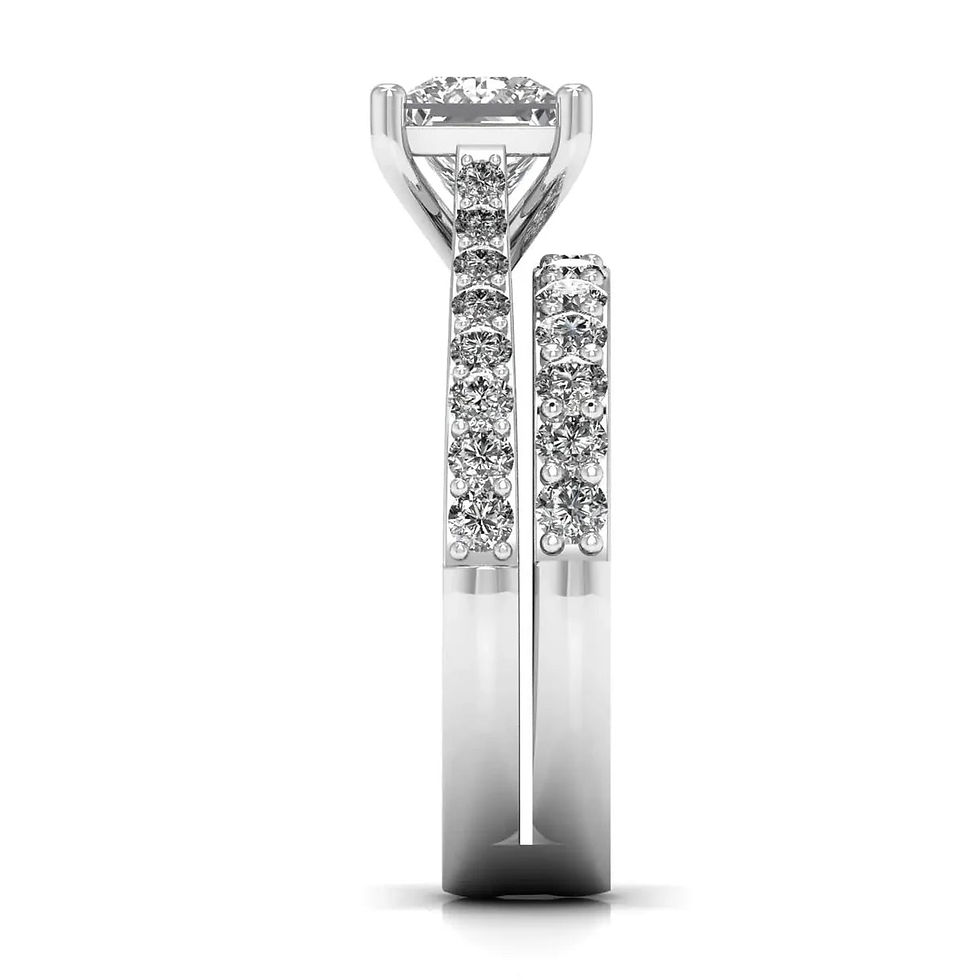 Thumbnail: 2ct Princess Solitaire Band Ring