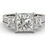 Thumbnail: 4ct twt princess cut diamond 3 stone ring