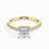 Thumbnail: 2.5ct Princess diamond engagement ring with pave diamonds
