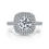 Thumbnail: 1.5ct double halo round brilliant cut Engagement Ring