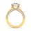 Thumbnail: Classic Round Solitaire Diamond Engagement Ring with Pave Band