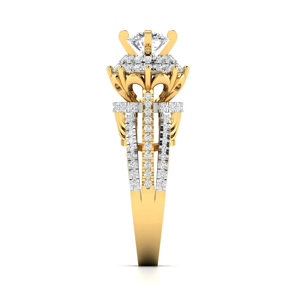 Thumbnail: 1ct double halo split shank Diamond Engagement Ring