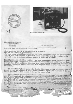 Informació de l'aparell Dynapulseur, X Congrès de Gynécologie Française, 1949