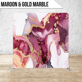 Maroon and Gold Marble photo booth backdrop