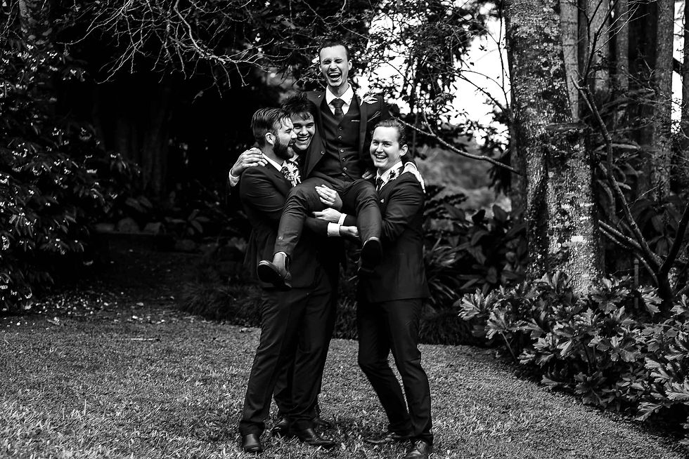 Groom with his Groomsman in St Bernards