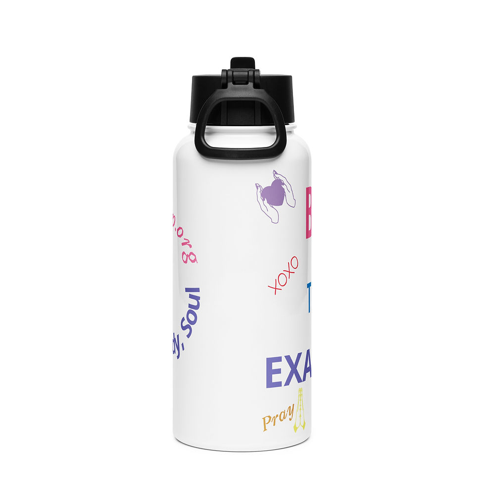 Thumbnail: Stainless steel water bottle with a straw lid