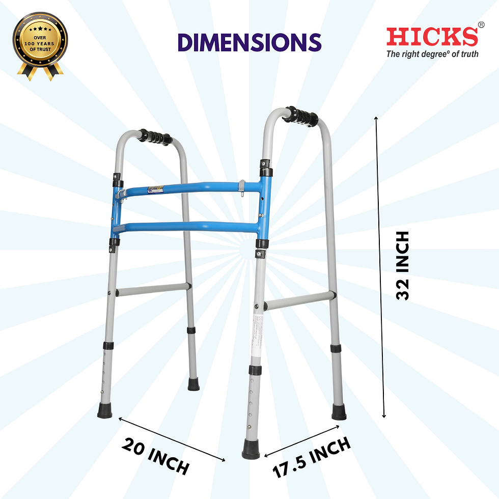 Thumbnail: Hicks Foldable Walker Durable, Lightweight &amp; Portable Support for En