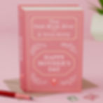Happy mothers day card with dimensional book effect and strong female character quote