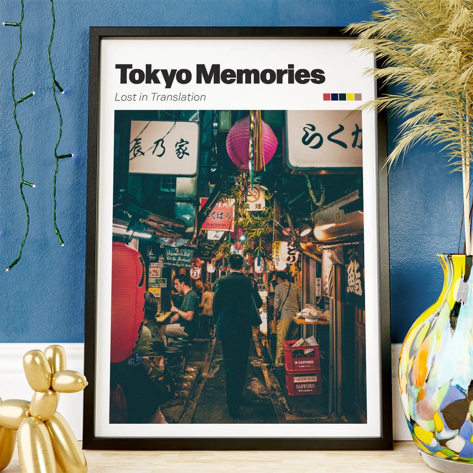 Colour accent swatches for personalised photo poster