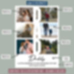 Black and white personalised fathers day gift collage poster showing six photos arranged around large DAD typography