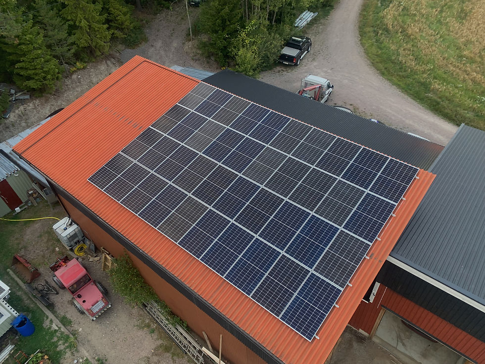 solceller för lantbruk vagnhärad