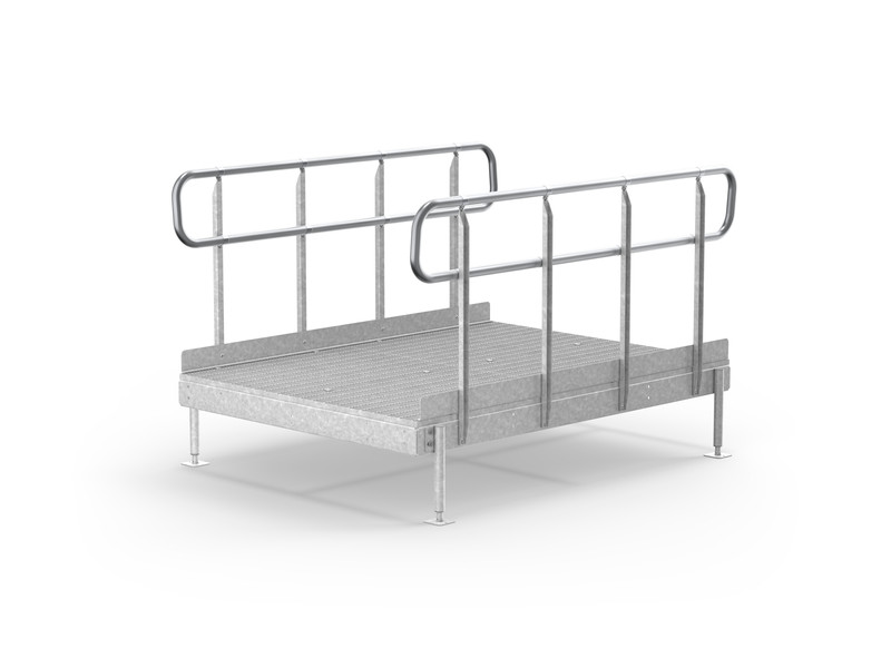 Handikappramp gallerdurk 1300 x 4000 mm, Plan 1510 x 2010 mm