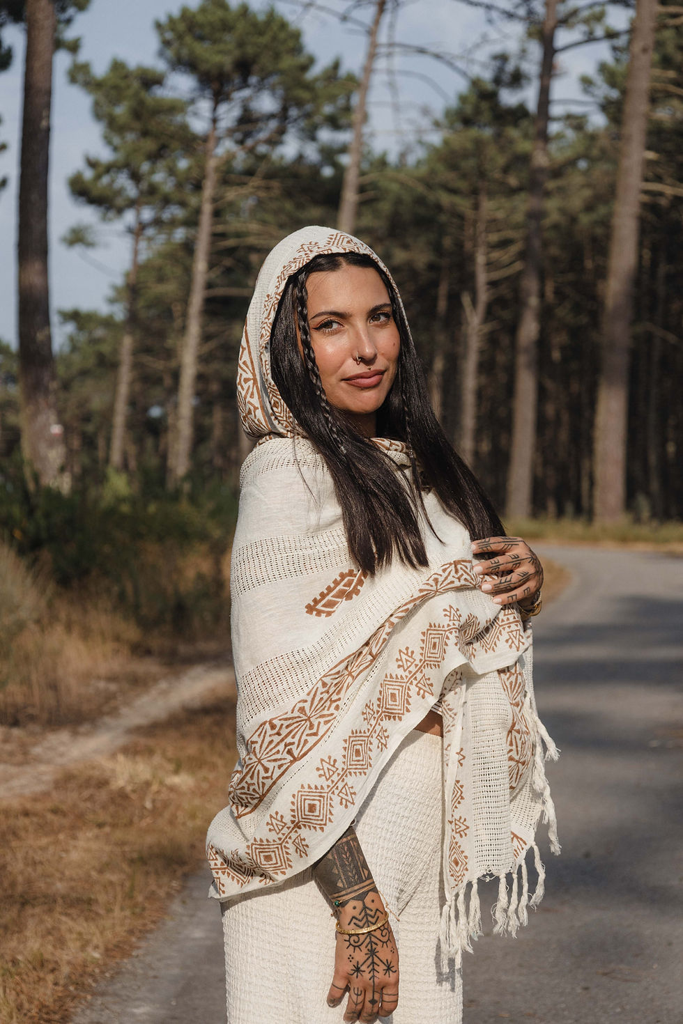 Thumbnail: Apsara White Hood Scarf