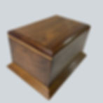 Australian Handcrafted American Walnut Timber Memorial Cremains Ashes Urn Front Left