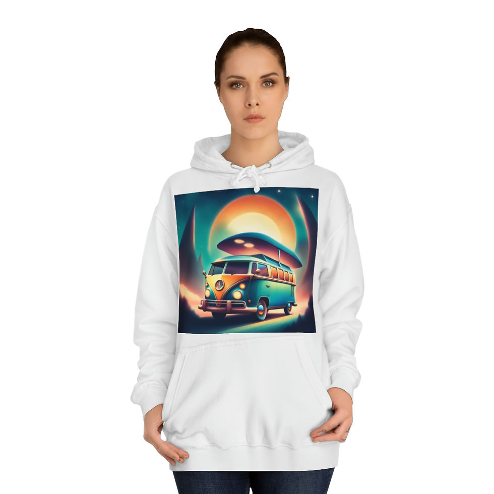 Thumbnail: Space Bus Unisex College Hoodie