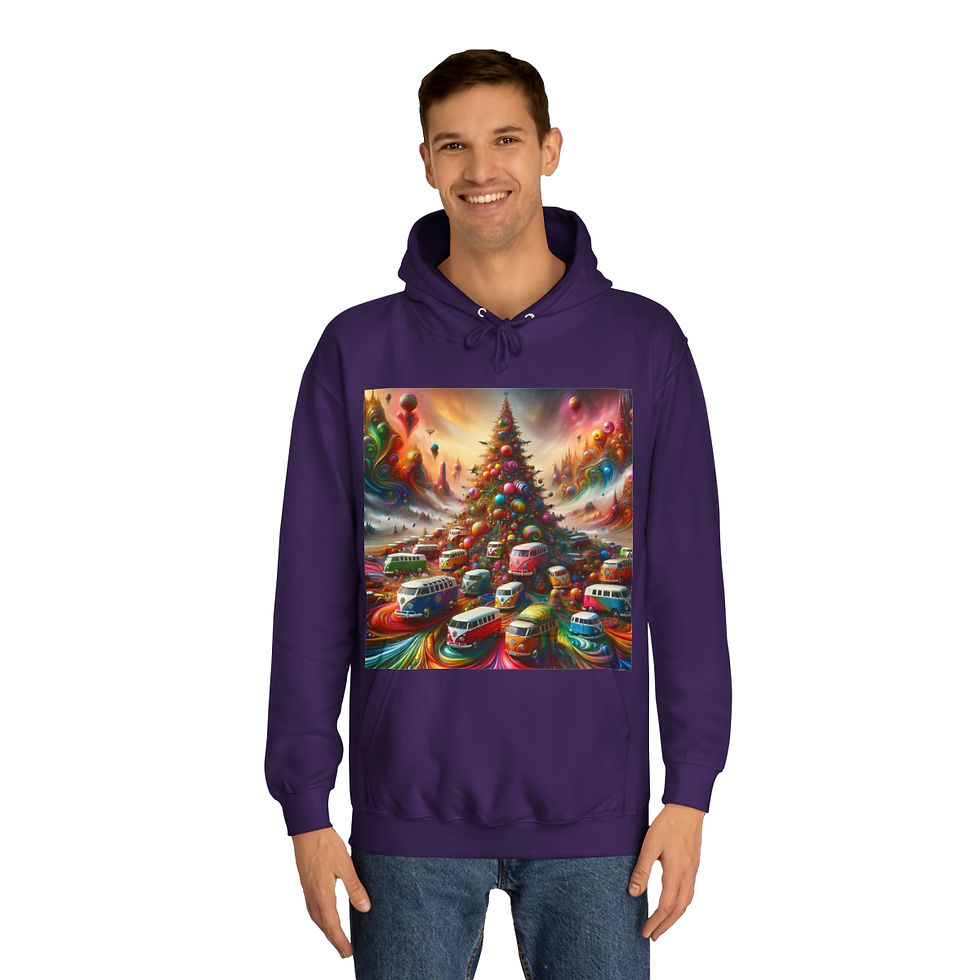 Thumbnail: The Volkswagen Christmas Tree Unisex College Hoodie