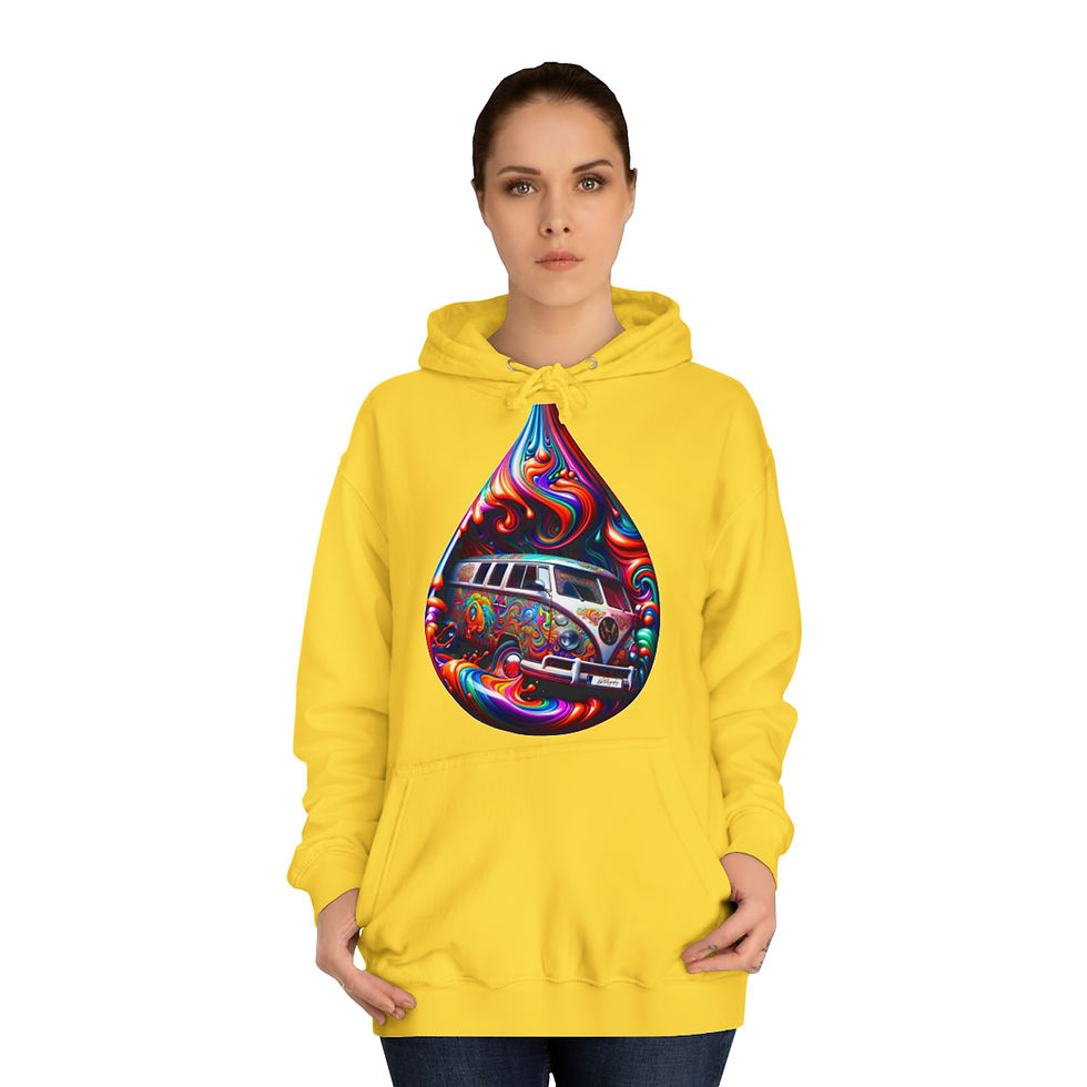 Thumbnail: Retro Bus in a Drop Unisex College Hoodie