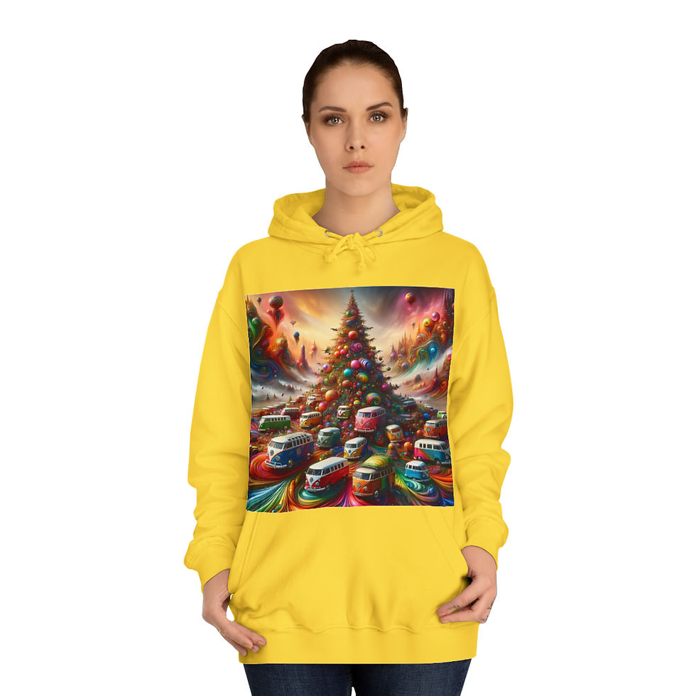 Thumbnail: The Volkswagen Christmas Tree Unisex College Hoodie