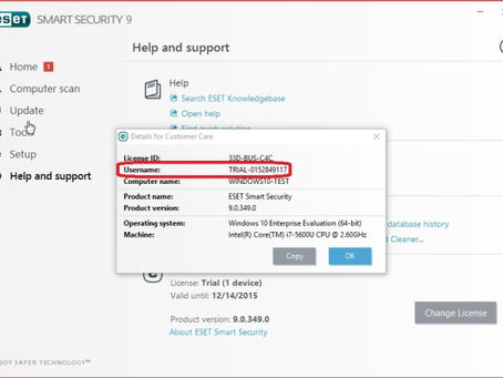 How can I find my EAV number for ESET SMART SECURITY and NOD32 quickly?