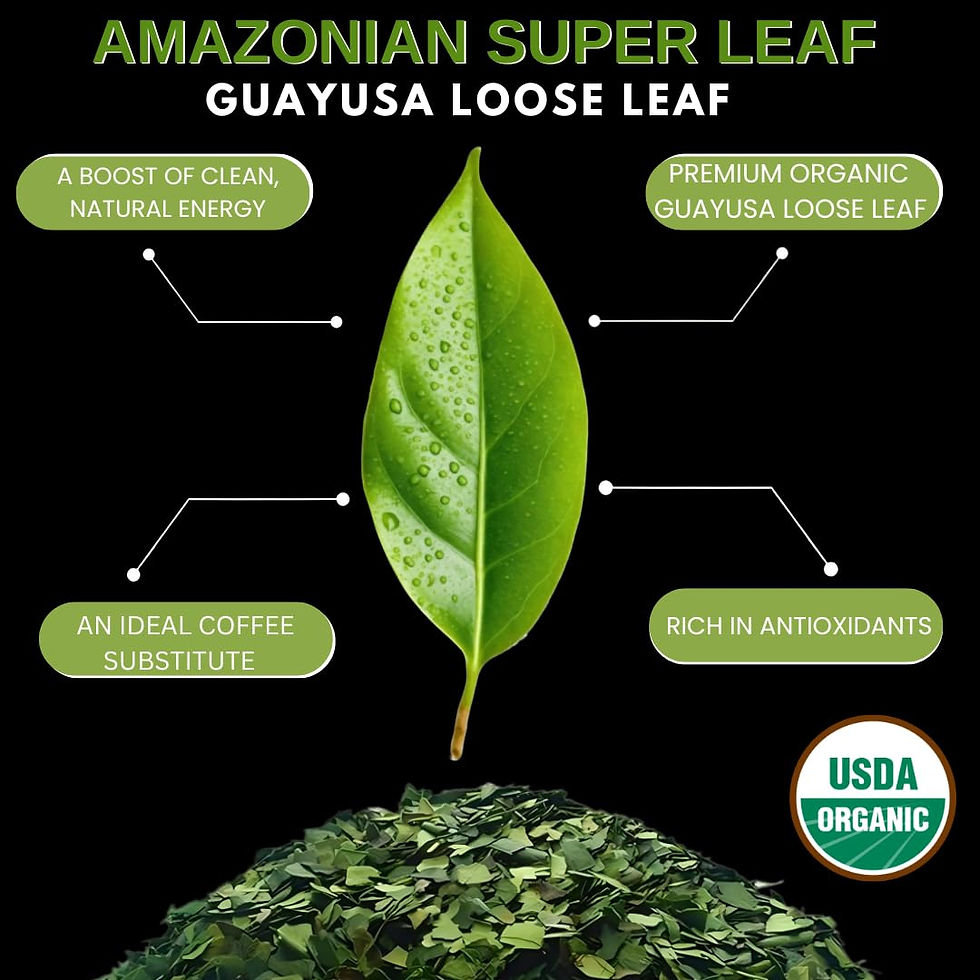 Thumbnail: Amazonian Treasure Organic Guayusa Loose Leaf Energy Tea 8OZ ( 1/2LB ) 227 G.