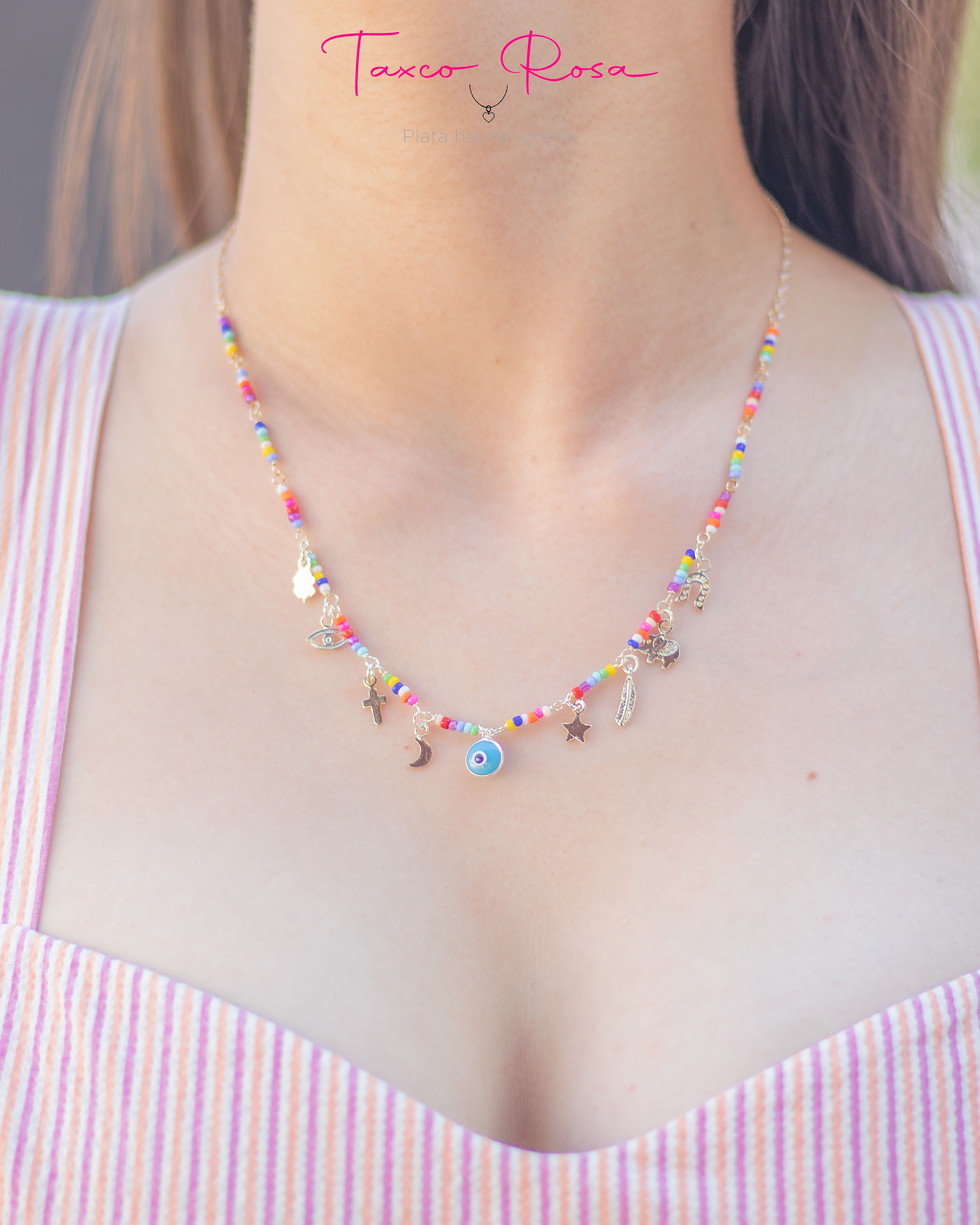 Collar amuletos de la suerte